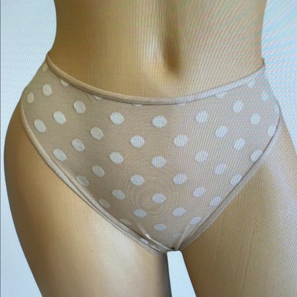 Polka Dot Women's Intimate Briefs - Cream